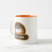 Café Coffee Coffee Cup Blanc Orange Café Mugs (Devant gauche)