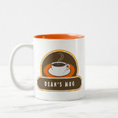 Café Coffee Coffee Cup Blanc Orange Café Mugs (Gauche)