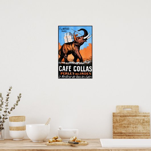 Cafe Collas Poster vintage (Cuisine)