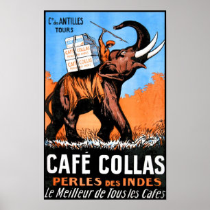 Cafe Collas Poster vintage