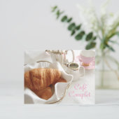 Café Complet, Continental Breakfast Briefkaart (Staand voorkant)