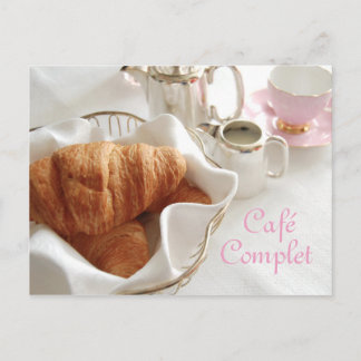 Café Complet, Continental Breakfast Briefkaart