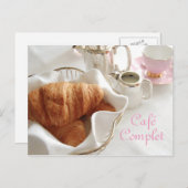 Café Complet, Continental Breakfast Carte Postale (Devant / Derrière)