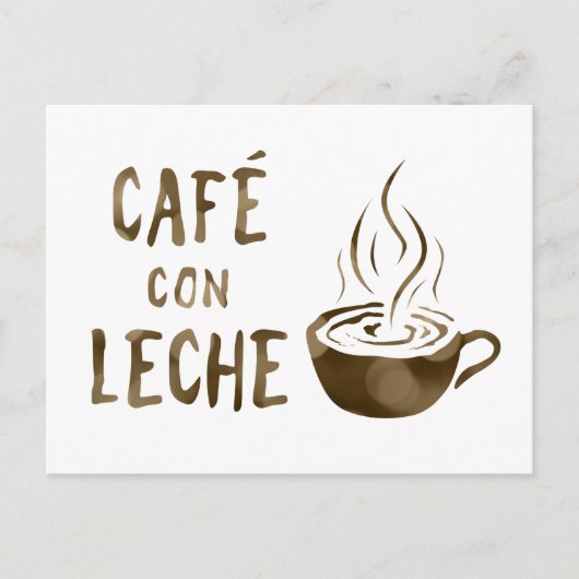 café con leche bokeh briefkaart (Voorkant)