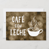 café con leche bokeh kaart (Voorkant)