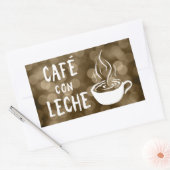 café con leche bokeh rechthoekige sticker (Envelop)