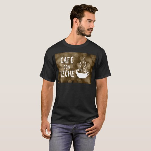 café con leche bokeh t-shirt (Voorkant volledig)