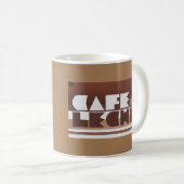 CAFE CON LECHE Café Lait Petit café Tan Mug (Devant droit)