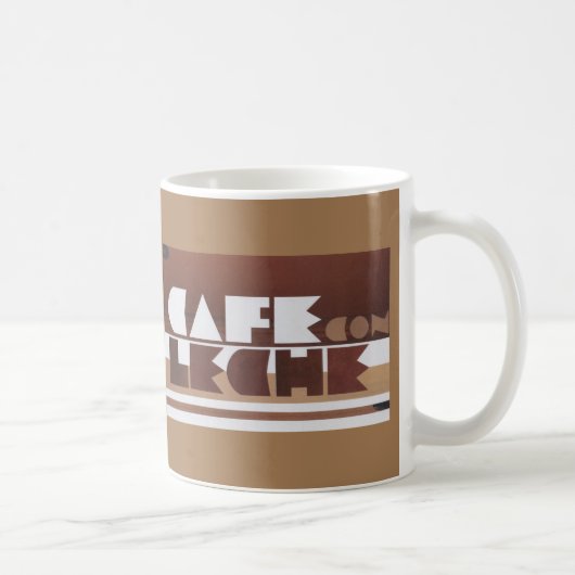 CAFE CON LECHE Café Lait Petit café Tan Mug (Droite)