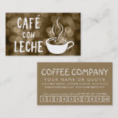 café con leche programme de fidélité (Devant / Derrière)