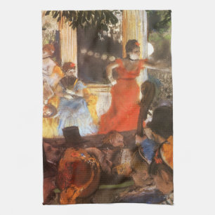 Cafe Concert in Les Ambassadeurs door Edgar Degas Theedoek