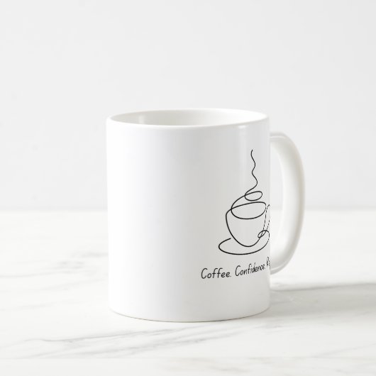 Café Confiance Répéter Mug (Devant droit)