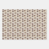 Café cool carrelé Enveloppement Feuilles de papier (Devant 3)