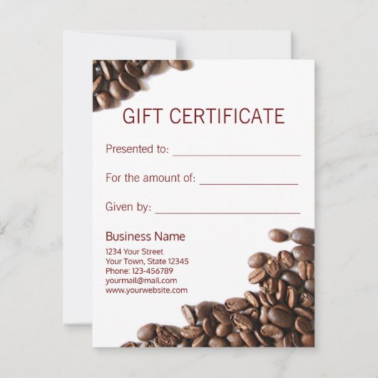 Café Coupe avec mousse en forme de coeur Carte cad (Dos)