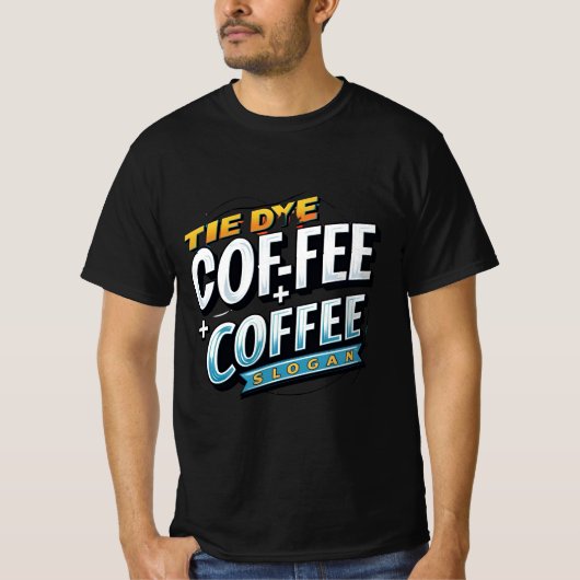 Café cravate-teinture : T-shirt tendance avec Bold (Devant)