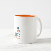 CAFÉ CUP - Storyvine White/Orange Mug (Devant droit)