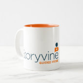 CAFÉ CUP - Storyvine White/Orange Mug (Devant gauche)