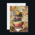 Café Cups Divine Carte de voeux<br><div class="desc">Éclairez la journée de quelqu'un avec cette belle carte de voeux à café industriel chic.</div>