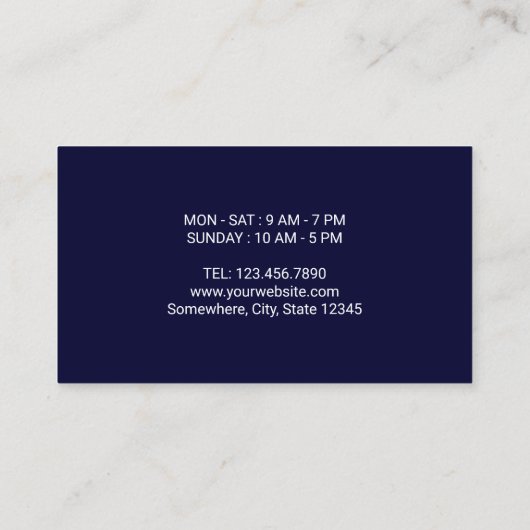 Café Cups Navy Blue Café Client Fidélité  (Dos)