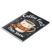 Café d'abord, puis neige – Conception de cahier d' (Côté gauche)