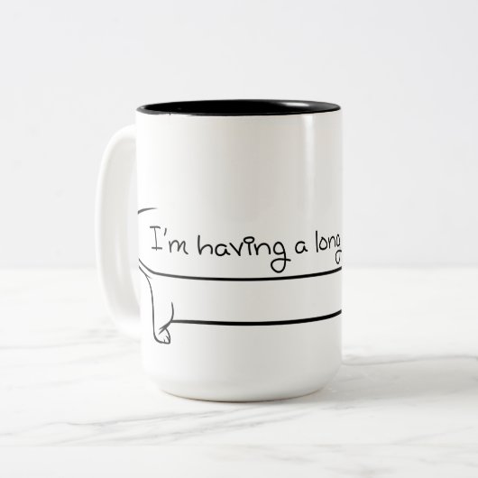 Café Dachshund Mug à deux tons (Devant gauche)