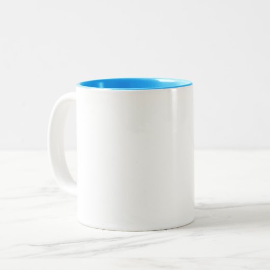 Café Dans Google Police Mug à café à deux tons (Devant gauche)