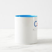 Café Dans Google Police Mug à café à deux tons (Centre)