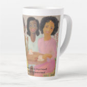 "Café Dans Le Jardin" Latte Mug (Angle droit)