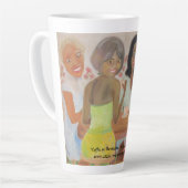 "Café Dans Le Jardin" Latte Mug (Angle gauche)