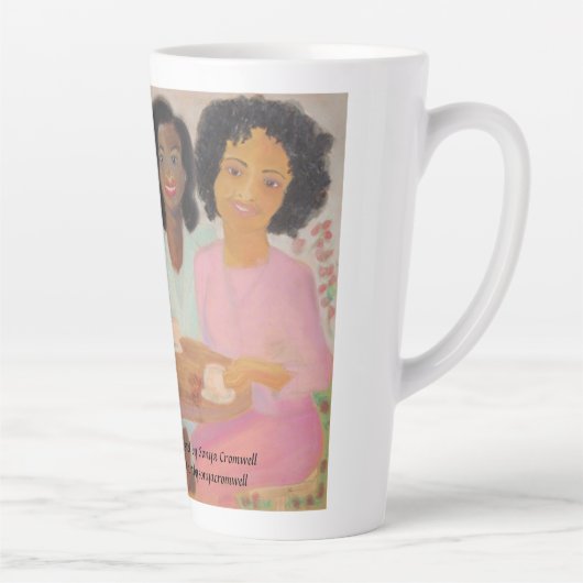 "Café Dans Le Jardin" Latte Mug (Droite)