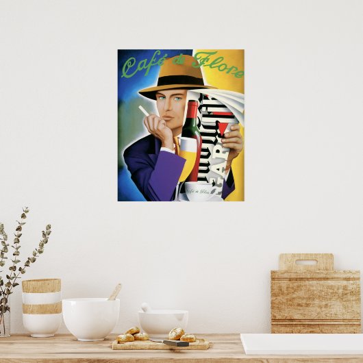 CAFÉ DE FLORE POSTER (Keuken)