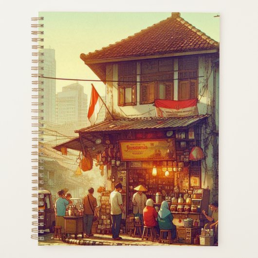 Café de rue de Jakarta (Devant)