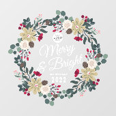 Cafe-decals, Merry en bright Raamsticker (Vel)