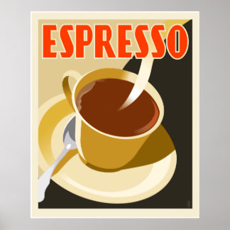 Cafe Deco Espresso Poster