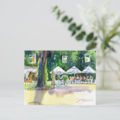 Café d'été dans le City Garden. Carte postale Odes (Debout devant)