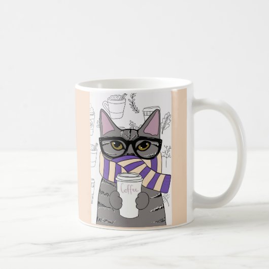 CAFÉ D'HIVER MUGS AMOUREUX DE LES CHATS (Droite)