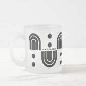 "Café dit pause" Mug de verre poli moderne (Gauche)