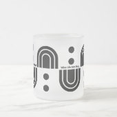 "Café dit pause" Mug de verre poli moderne (Centre)