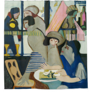Cafe door Ernst Ludwig Kirchner Douchegordijn