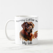 Café du matin avec ma Mug moderne Labrador (Gauche)
