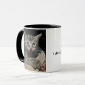 Café du matin. Humour félin. Mug à café chat. (Devant gauche)