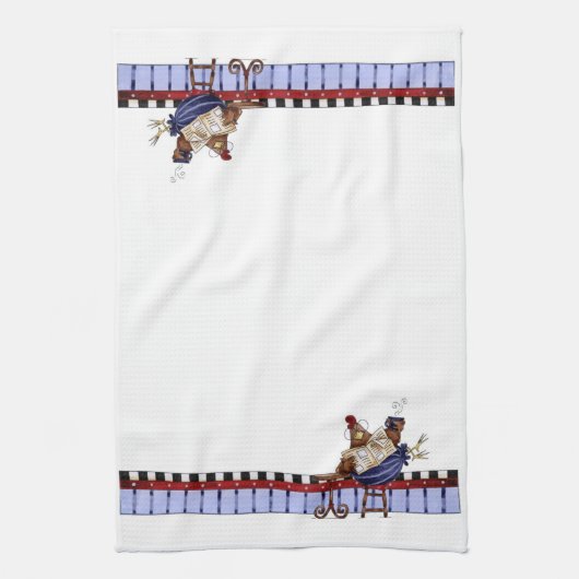 Café du matin - Serviette de cuisine (Vertical)