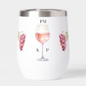 Café du matin Soirée Rosé Vin Temps Tumbler (Arrière)
