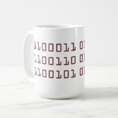 Café écrit dans la tasse de code binaire (Devant gauche)