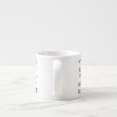 "Café" Écrit en 13 langues Bone China Mug (Dos)