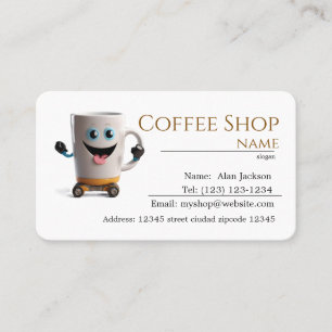 café éditable carte de visite