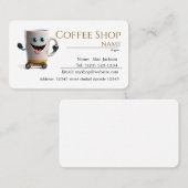 café éditable carte de visite (Devant / Derrière)