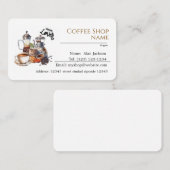 café éditable carte de visite (Devant / Derrière)