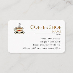 café éditable carte de visite