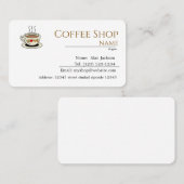 café éditable carte de visite (Devant / Derrière)